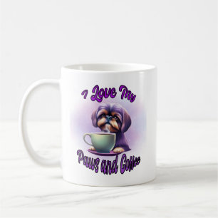 Lila Shih Tzu: I kärlek min tassar och kaffe Kaffemugg