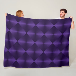 Lila Shimmer Blocks Tie Fleecefilt
