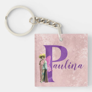 Lila Shimmer Illustrated Brev P Add Namn