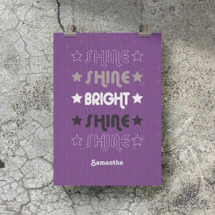 Lila Shine. Shine. Ljus. Shine. Shine. Poster