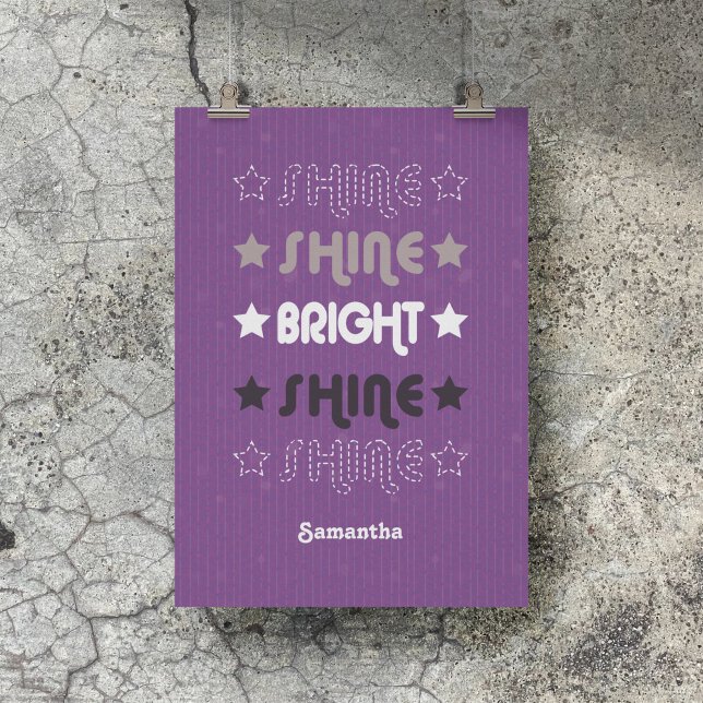 Lila Shine. Shine. Ljus. Shine. Shine. Poster (Skapare uppladdad)