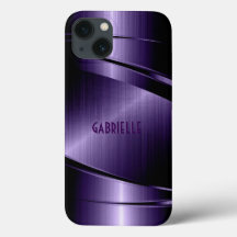 Lila Shiny Metallic Brushed Aluminium-utseende