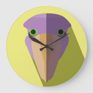 Lila Shoebill Stork-ikon Stor Klocka