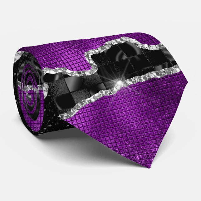 Lila silver agate glitter marble-elegant slips (Rullad)