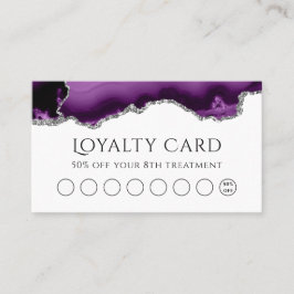 lila silver agate Loyalty Card Visitkort