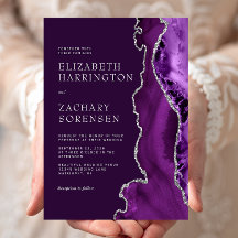 Lila Silver Agate Plum Bröllop