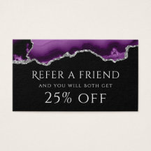 lila silver agate ReferrCard