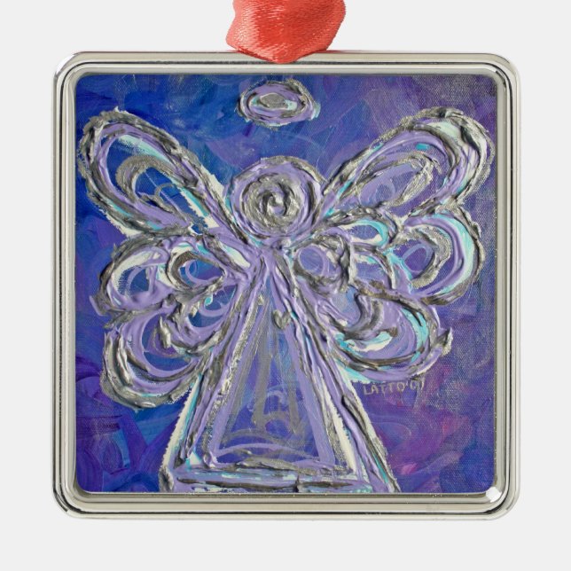 Lila Silver Angel Ornament (Framsidan)