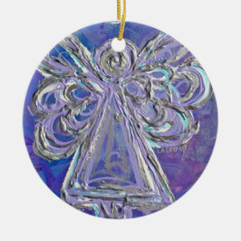 Lila Silver Angel Ornament