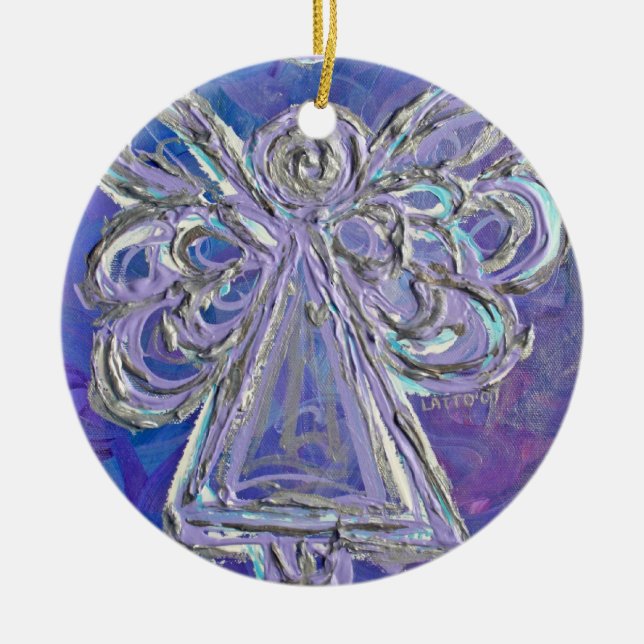 Lila Silver Angel Ornament (Framsidan)