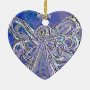 Lila Silver Angel Ornament