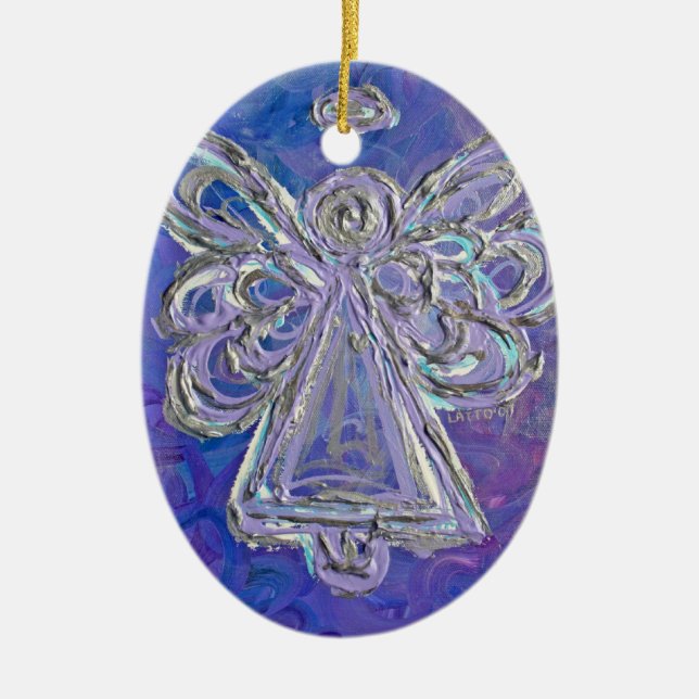 Lila Silver Angel Ornament (Framsidan)