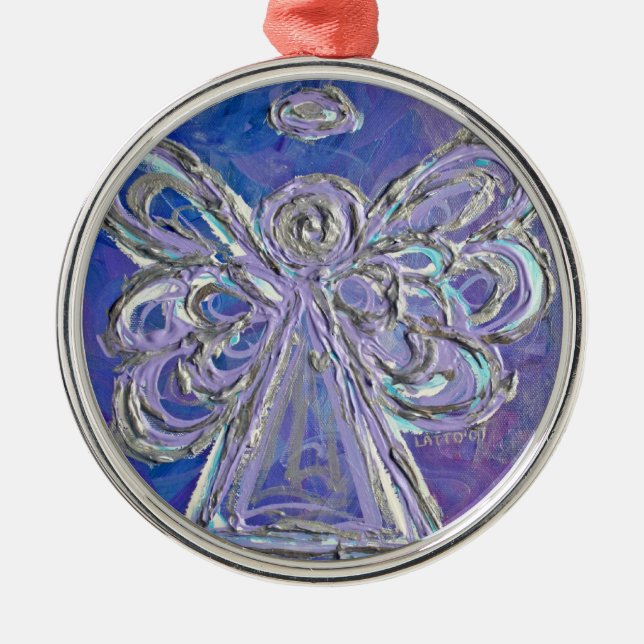 Lila Silver Angel Ornament (Framsidan)