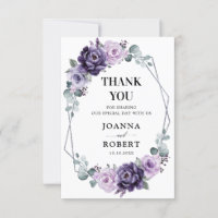 Lila Silver Blommigt Blooms Geometric Bröllop