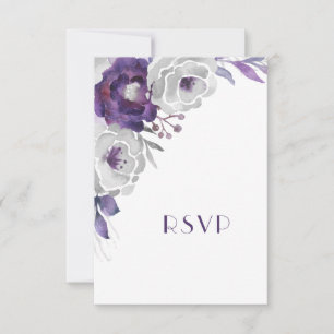 Lila Silver Blommigt med fritt val OSA Kort