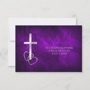 Lila Silver Christian Kor Bröllop OSA Kort