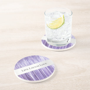 Lila Silver Glam Tinsel Rand Underlägg