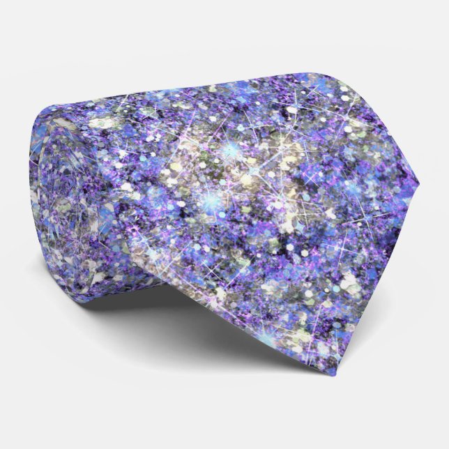 Lila Silver Glitz Blue Grått Sjöjungfru Glitter Slips (Rullad)