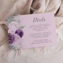 Lila Silver Lavendel Blommig Bröllopsdetalj