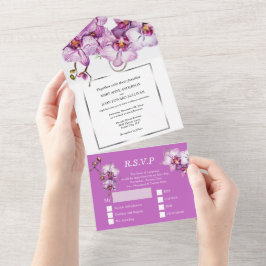 Lila silver orkidé chic blomma bröllop luxurie