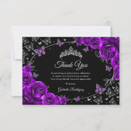 Lila Silver Quinceanera Tack Kort