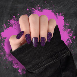 Lila silver spindelnät Halloween minx spikspikkons