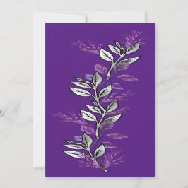 Lila & Silver Sprig-inbjudan Inbjudningar