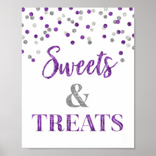 Lila Silver Sweets & Treats Dessert Bord Poster