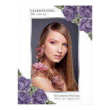 Lila silverfoto minnestavla begravningsskylt