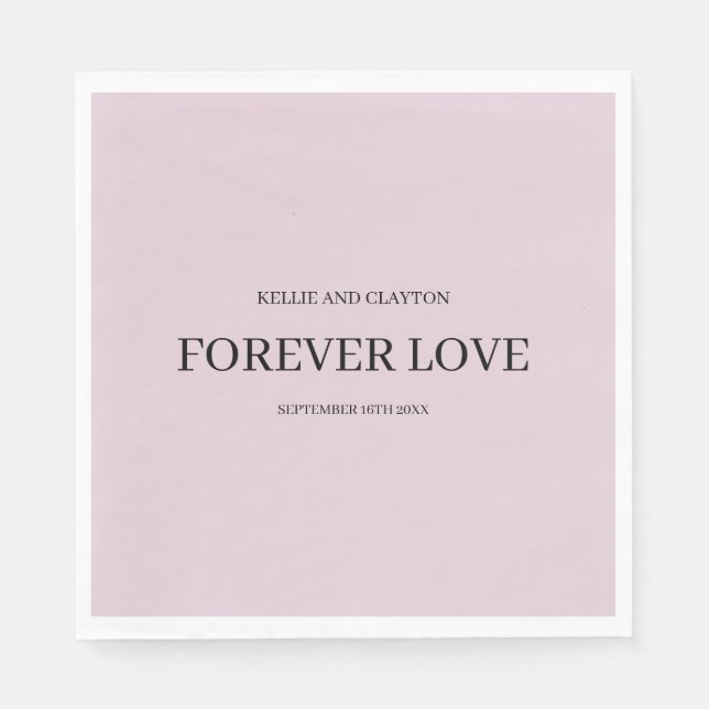 Lila Simple Bröllop Napkins Pappersservett (Framsidan)