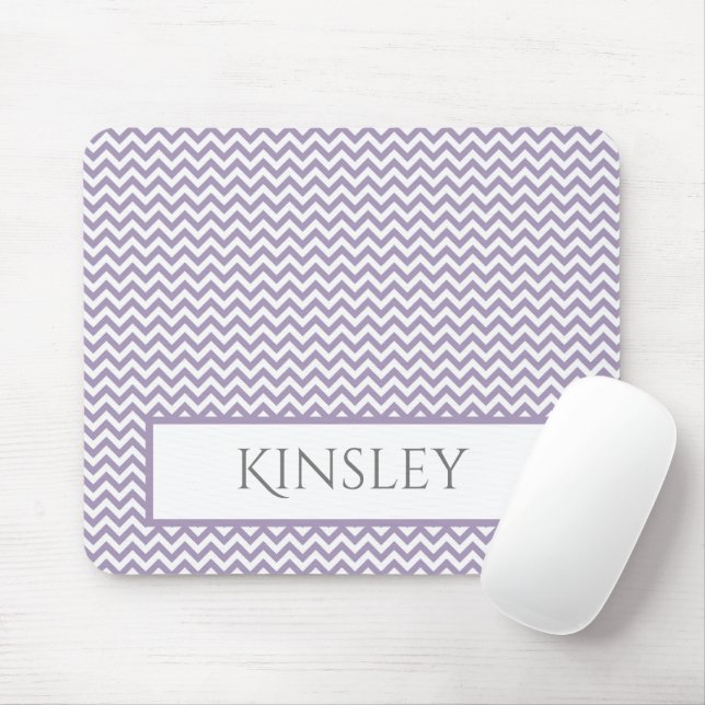 Lila Simple Chevron Personlig Mouse Pad Musmatta (Med mus)
