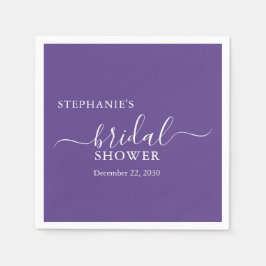 Lila Simple Script-Möhippa Pappersservett