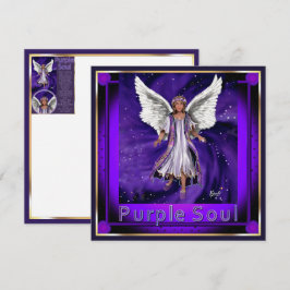 Lila själ tomt kort