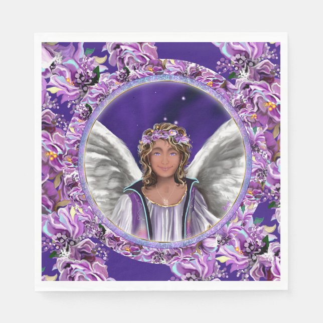 Lila själsapkins pappersservett (Framsidan)