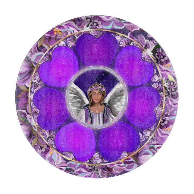 Lila själsdetaljer i skärningspanel (Framsidan)