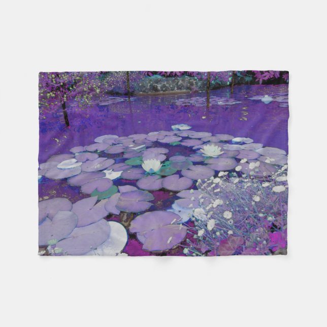 Lila Sjö Dreaming Fleecefilt (Framsidan (Horisontell))