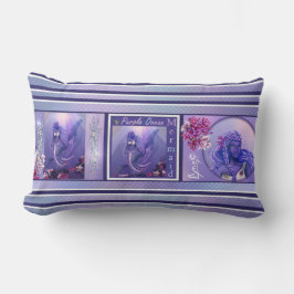 Lila sjöjungfru dekorativ kudde