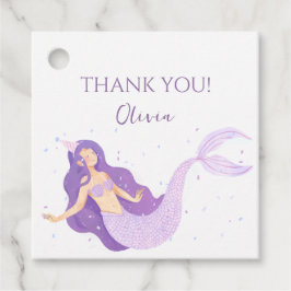 Lila Sjöjungfru Girls Personlig Birthday Gåvor Etiketter
