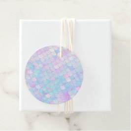 Lila Sjöjungfru Iridescent Holograf Gåvor Etiketter