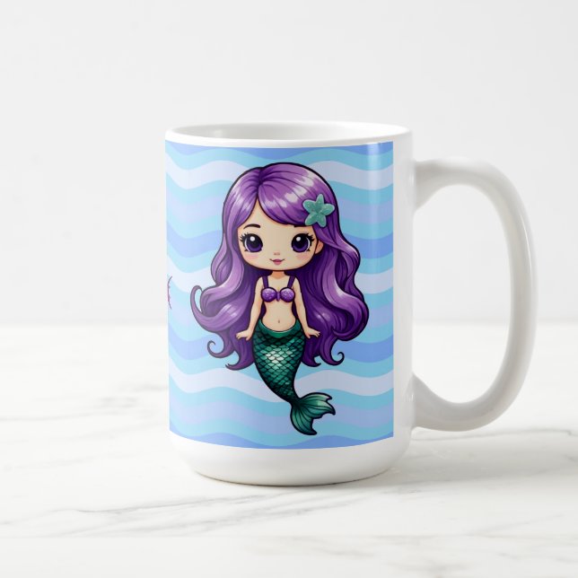 Lila sjöjungfru kaffemugg (Höger)