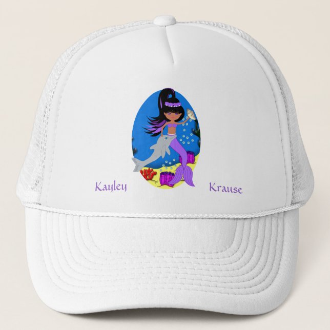 Lila Sjöjungfru med Dolphin Hat Keps (Framsida)