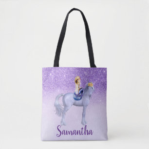 Lila Sjöjungfru om Unicorn Personlig Tygkasse