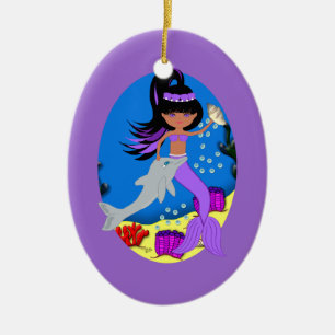 Lila Sjöjungfru Ornament