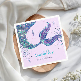 Lila Sjöjungfru Pappersservett födelsedag