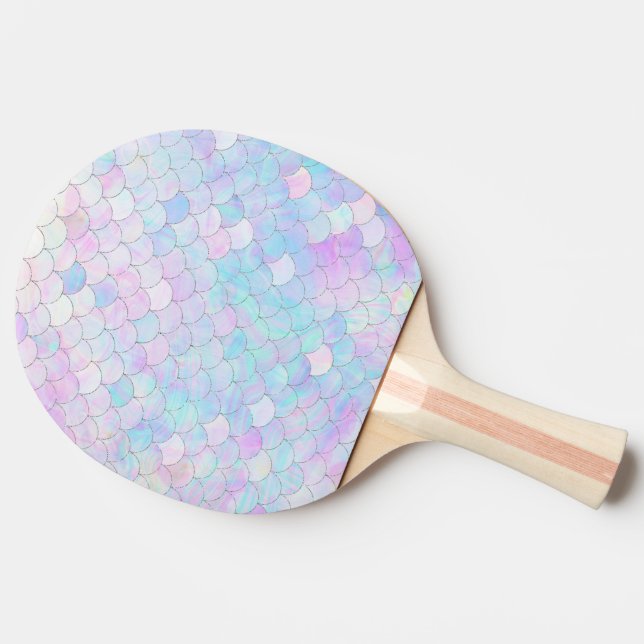 Lila Sjöjungfru Silver Glitter Pingisracket (Sidan)