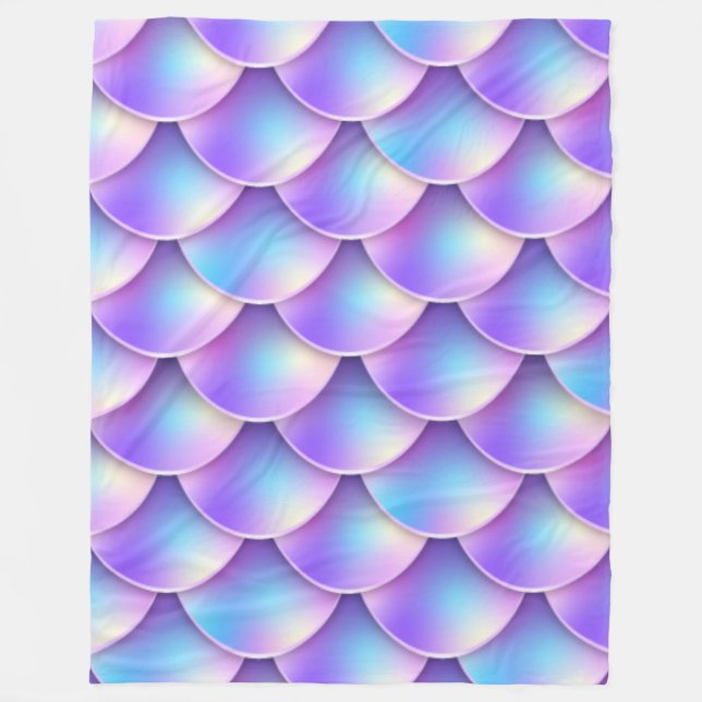 lila sjöjungfru svan fleecefilt (Framsidan)