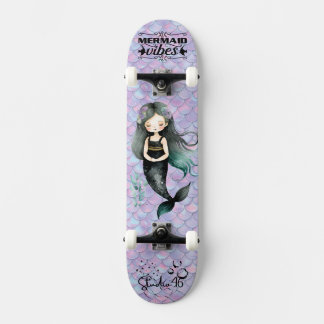 Lila Sjöjungfru vibes Mini Skateboard Bräda 18,5 Cm