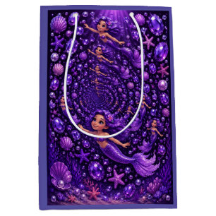Lila sjöjungfrugem spiral fantasikonst