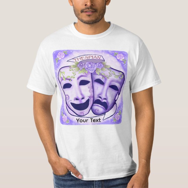Lila skådespelarmasker t shirt (Framsida)