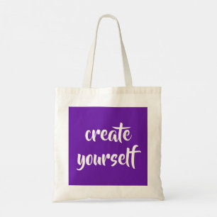 Lila "Skapa dig själv" Tote Bag Tygkasse